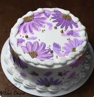 Pastel Gemiana Cakes — Floral lila
